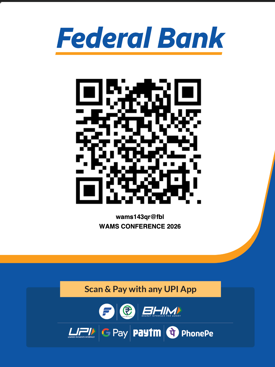 WAMS 2026 Backup Payment QR